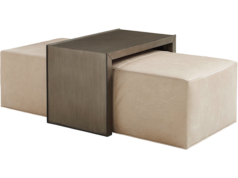 Lexington Living Room Leather Cocktail Ottoman Slide LL1264-25T at Norwood Furniture