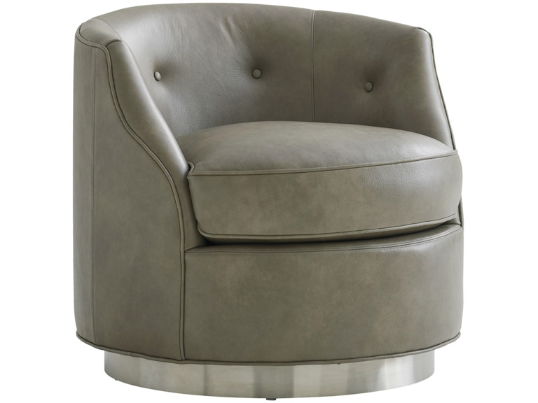 Lexington Living Room Piper Leather Swivel Chair LL7238-11SW at Norwood Furniture