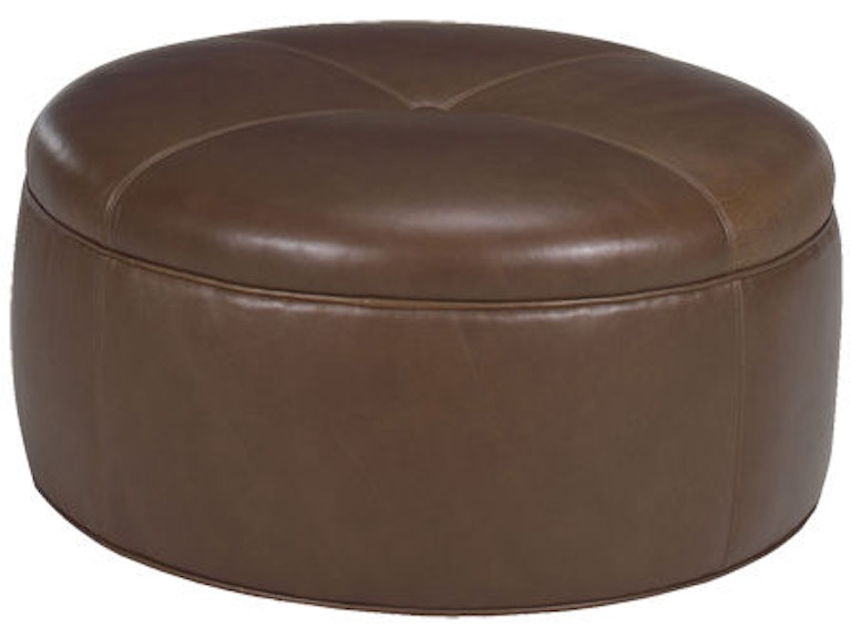 Lexington Living Room Reid Leather Ottoman LL7847-44 at Norwood Furniture
