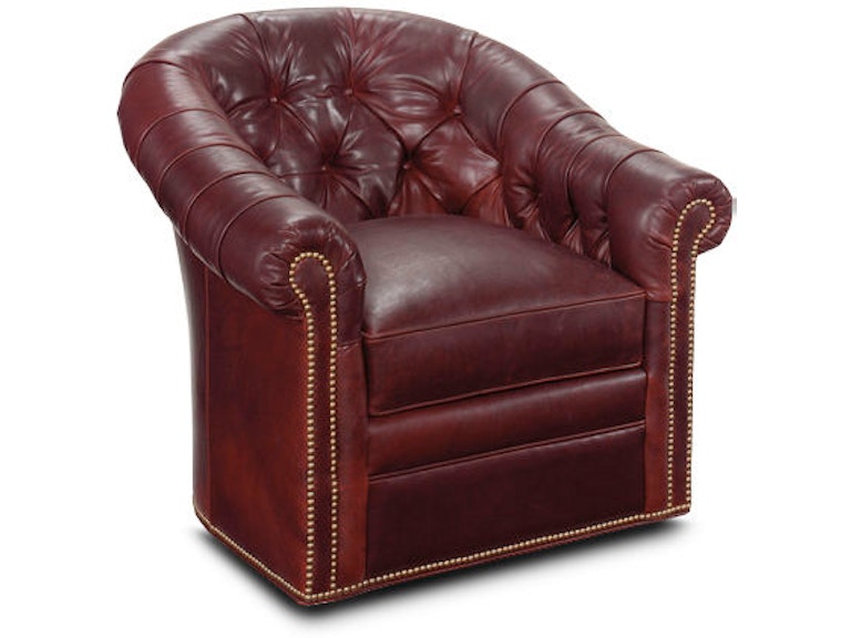 Lexington Living Room Robinson Leather Swivel Chair LL7559-11SW at Norwood Furniture