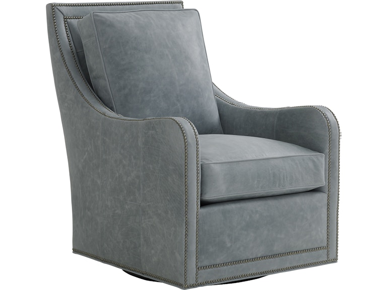 Lexington Living Room Tifton Leather Swivel Chair LL8302-11SW at Norwood Furniture