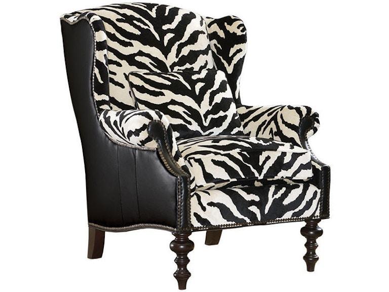 Lexington Living Room Wells Leather Wing Chair LL7105-11 at Norwood Furniture