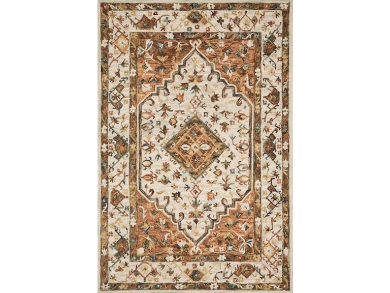 Loloi Area Rugs Beatty Rug BEA-01 Ivory/Rust at Norwood Furniture