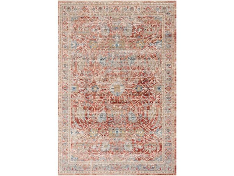 Loloi Area Rugs Claire Rug CLE-01 Red/Ivory at Norwood Furniture