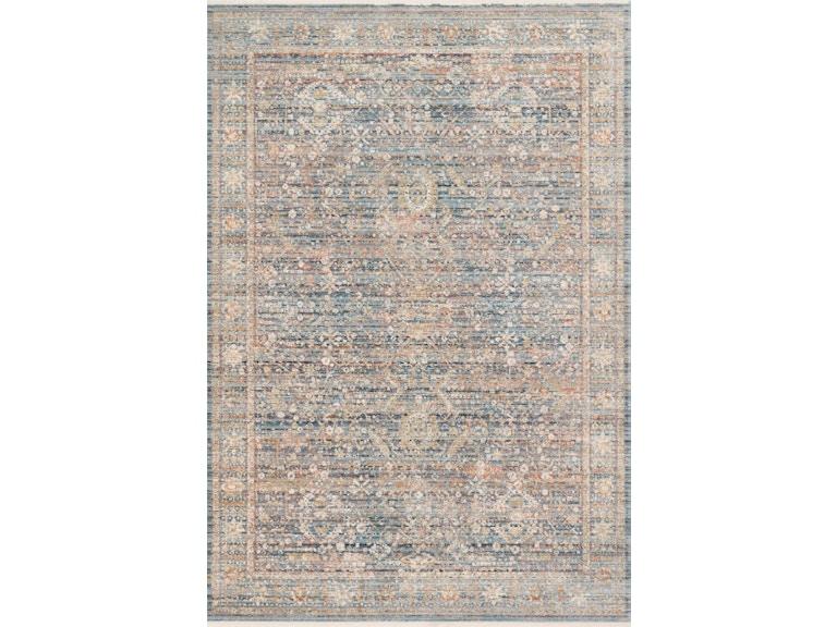 Loloi Area Rugs Claire Rug CLE-06 Blue/Sunset at Norwood Furniture
