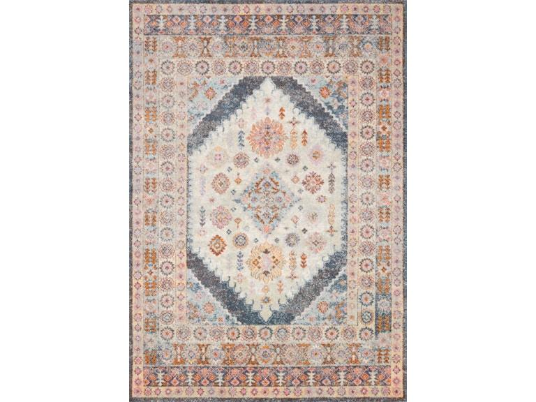 Loloi Area Rugs Clara Rug CLA-07 Pebble/Fiesta at Norwood Furniture