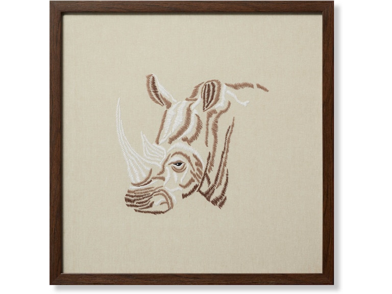 Loloi Art BLACK RHINO 2' X 2' WALL ART AW0327BLACXBEIVA029 at Norwood Furniture