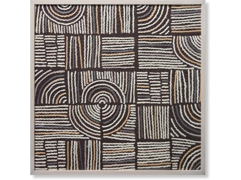 Loloi Art LEXICON 3'10" X 3'10" WALL ART AW0371LEXICBRBEZ057 at Norwood Furniture