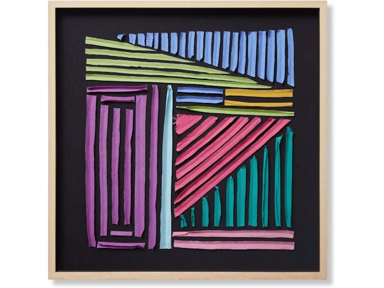 Loloi Art PLAIN SPOKEN 3'4" X 3'4" WALL ART AW0301PLAIXBLMLA056 at Norwood Furniture