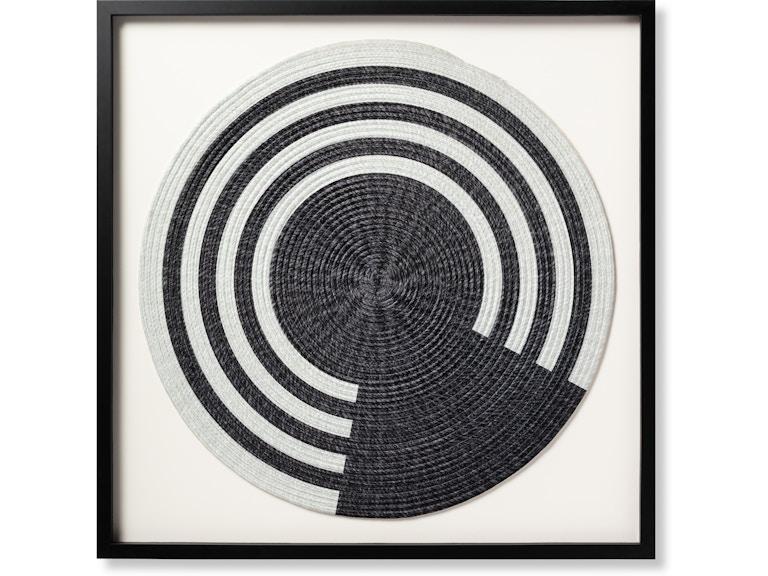 Loloi Art ROUNDER 3'4" X 3'4" WALL ART AW0202RNDERIVBLA056 at Norwood Furniture