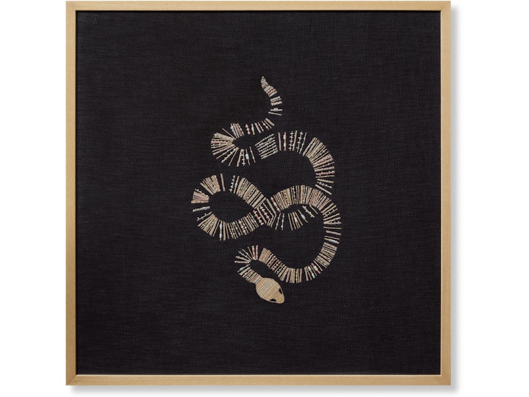 Loloi Art SNAKE EYES 2'6" X 2'6" WALL ART AW0335SNAKXBLBEZ051 at Norwood Furniture