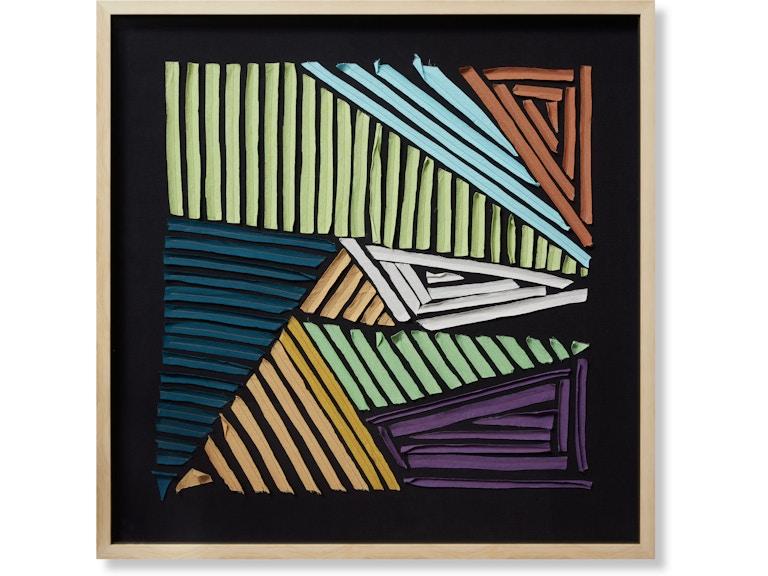 Loloi Art STRAIGHT FORWARD 3'4" X 3'4" WALL ART AW0302STRAXBLMLA056 at Norwood Furniture
