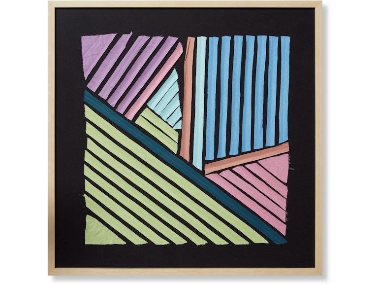 Loloi Art UNBIASED TAPE 3'4" X 3'4" WALL ART AW0300UNBIABLMLA056 at Norwood Furniture
