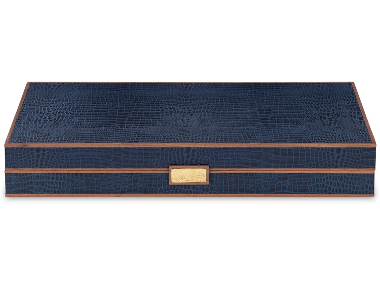 Maitland-Smith Bar and Game Room Navy Leather Game Board 8445-11-N at Norwood Furniture