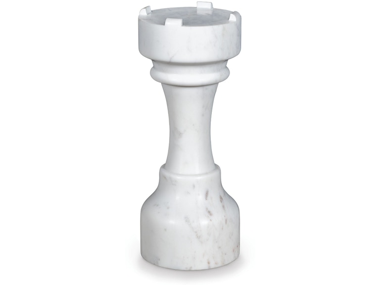 Maitland-Smith Bar and Game Room White Chess Table Castle 8457-30-W at Norwood Furniture