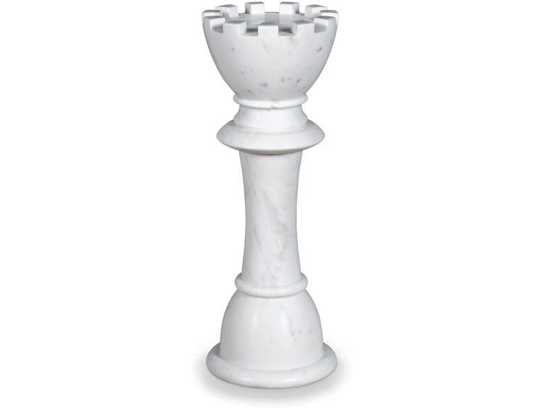 Maitland-Smith Bar and Game Room White Chess Table King 8455-30-W at Norwood Furniture