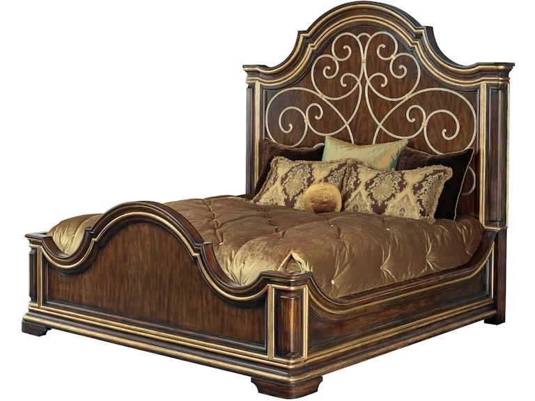 Maitland-Smith Bedroom Majorca King Panel Bed 88-0511 at Norwood Furniture