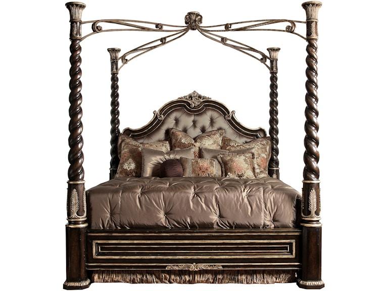 Maitland-Smith Bedroom Piazza San Marco King Poster Bed 88-0191 at Norwood Furniture