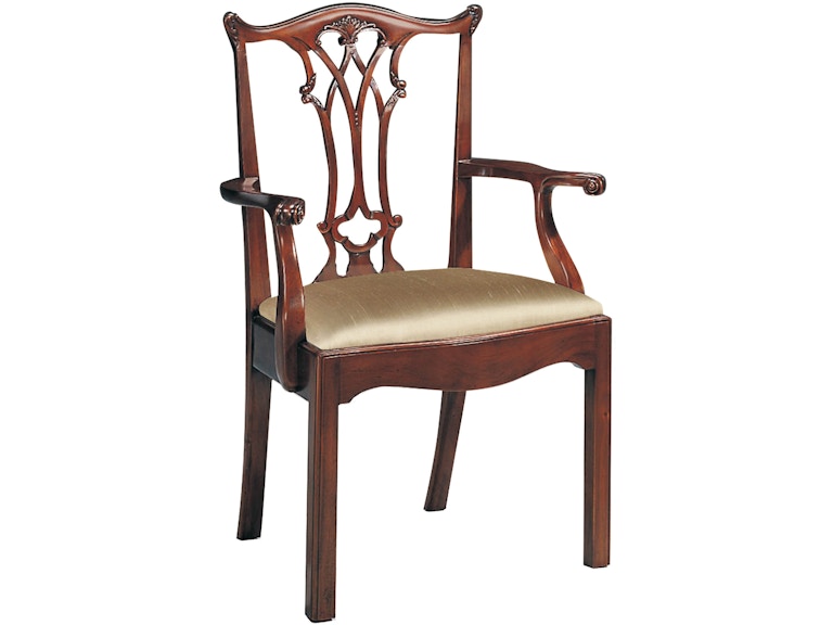 Maitland-Smith Casual Dining Connecticut Polished Mahogany Arm Chair 8123-41 at Norwood Furniture