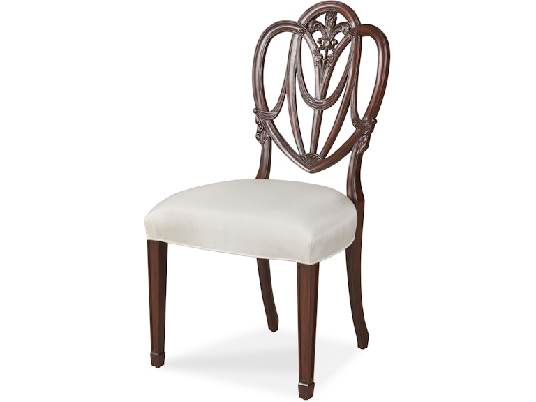 Maitland-Smith Casual Dining Heart Side Chair Pearl 8436-40 at Norwood Furniture