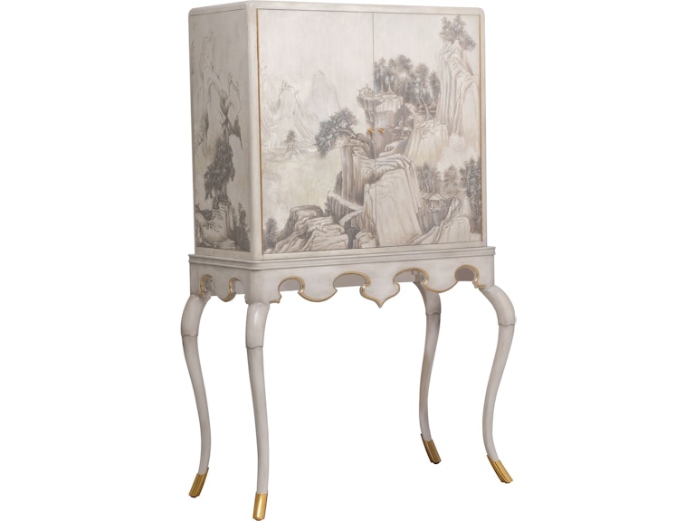 Maitland-Smith Casual Dining Lacca Veneziana Bar Cabinet 8144-51 at Norwood Furniture