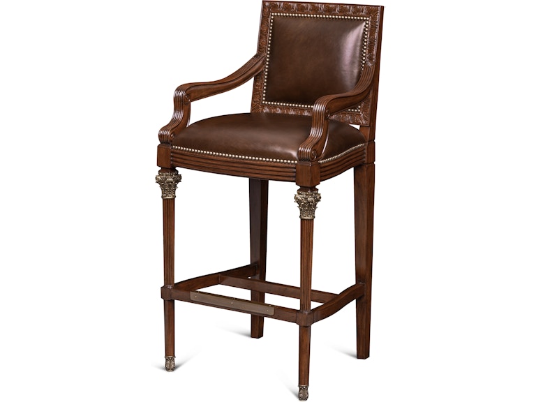 Maitland-Smith Casual Dining Quarter Barstool (Sh30-020504) 89-1501 at Norwood Furniture