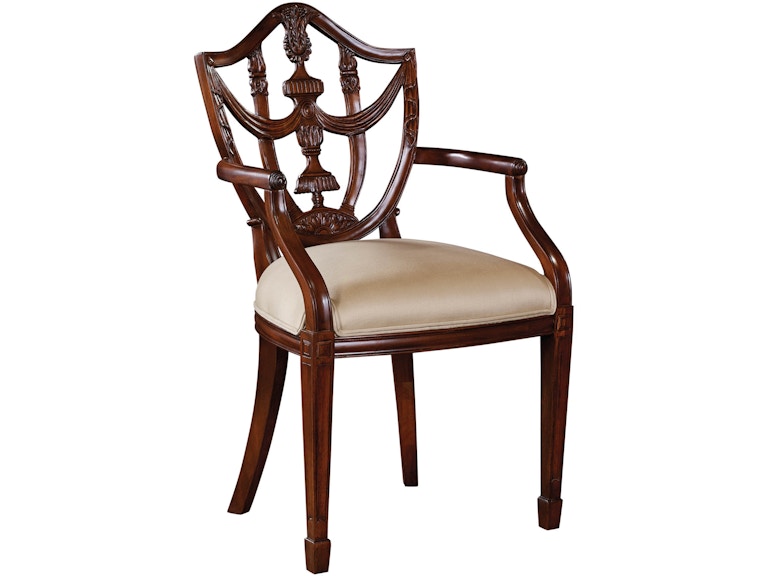 Maitland-Smith Casual Dining Shield Arm Chair 8122-41 at Norwood Furniture