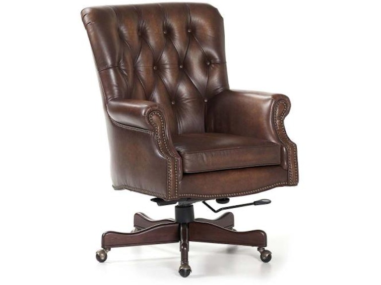 Maitland-Smith Home Office Merchant Swivel Tilt Desk Chair Ra111st-bri-oak RA111ST-BRI-OAK at Norwood Furniture
