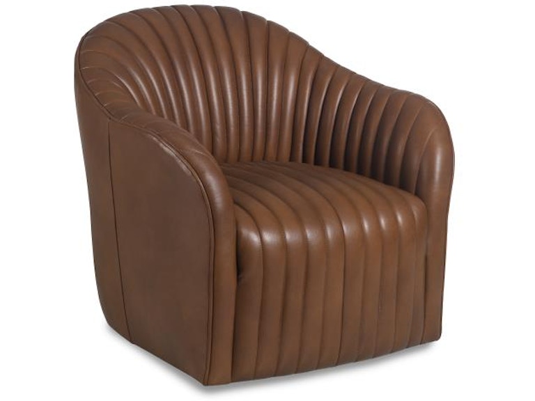Maitland-Smith Living Room Elias Channel Back Swivel Ra1160-cbs-fer-tof RA1160-CBS-FER-TOF at Norwood Furniture