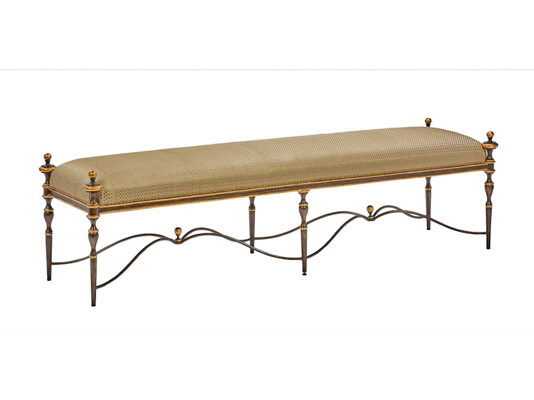 Maitland-Smith Living Room Majorca Bench 88-0448 at Norwood Furniture