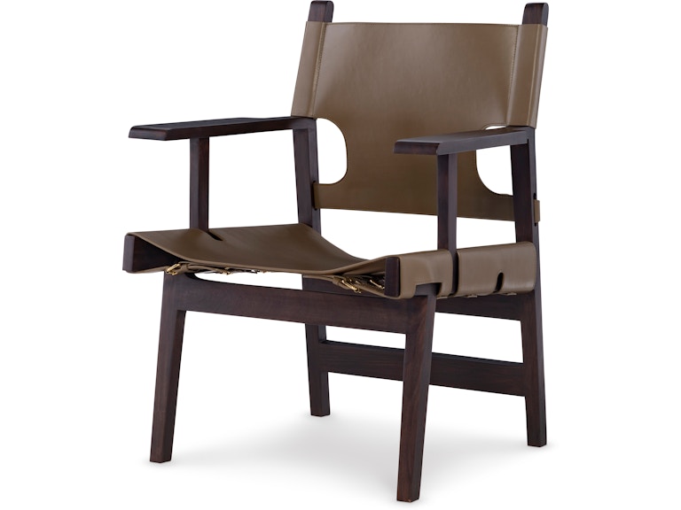 Maitland-Smith Living Room Milo Camp Chair 8498-43-G at Norwood Furniture
