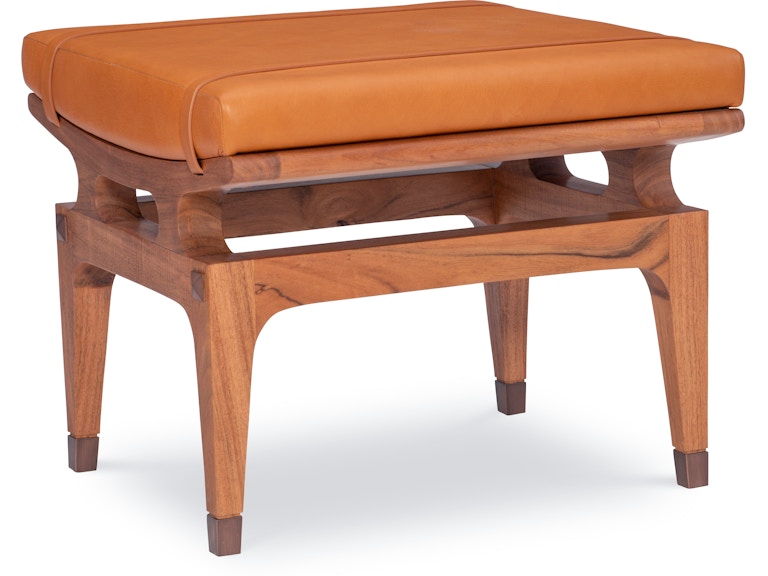 Maitland-Smith Living Room Saddle Back Ottoman 8435-43 at Norwood Furniture