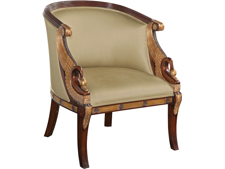 Maitland-Smith Living Room Swan Occasional Chair 8109-43 at Norwood Furniture