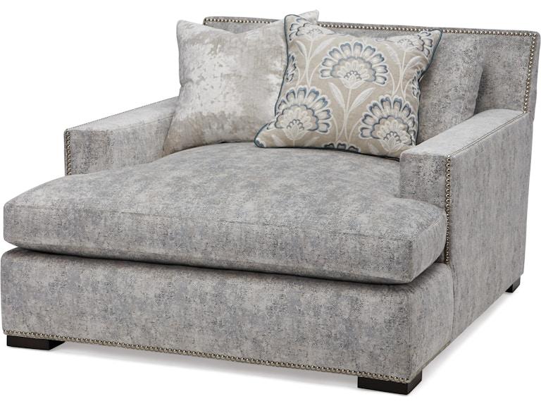 Massoud Living Room Chaise 1351 Scene Azure at Norwood Furniture