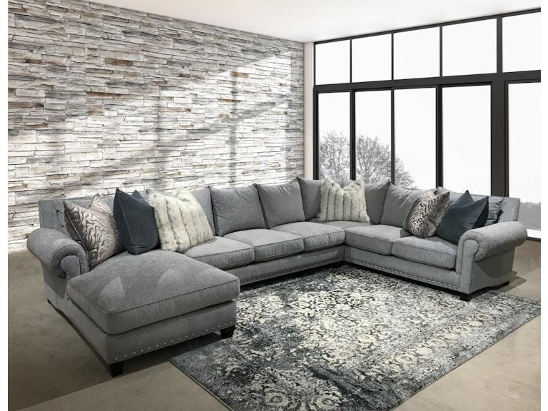 Norwood Comfort Seating Living Room Gray Sectional NCSNO1 at Norwood Furniture