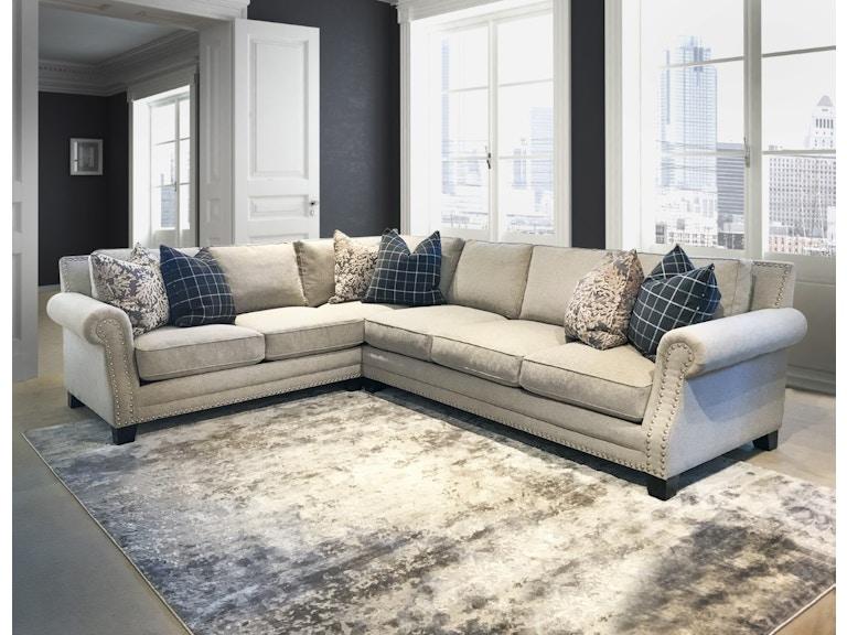 Norwood Comfort Seating Living Room Rolled Arm Sectional NOCSNo3 at Norwood Furniture