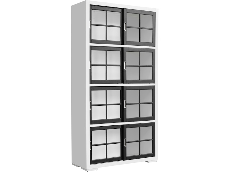 PFC Home Office Contemporary 4-Shelf Sliding Door Bookcase P021773 at Norwood Furniture