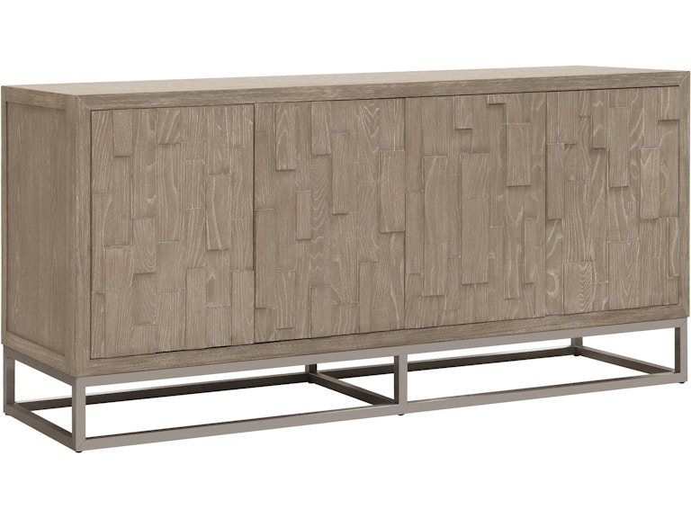PFC Living Room Drew & Jonathan Heritage 4-Door Credenza with Metal Base P401DJ041 at Norwood Furniture