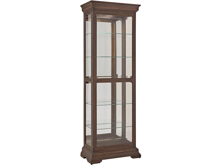 PFC Living Room Traditional Side Entry Curio with Glass Shelves P021782 at Norwood Furniture