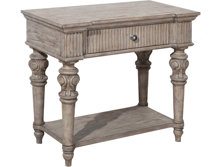 Pulaski Furniture Bedroom Kingsbury 1 Drawer USB Charging Open Nightstand P167142 at Norwood Furniture