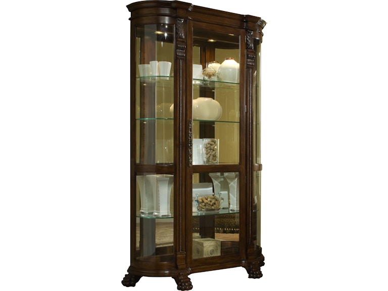 Pulaski Furniture Living Room Curved End Curio 102003 at Norwood Furniture