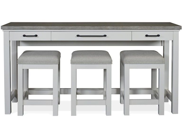 Riverside Casual Dining Sofa Table With 3 Stools 37216 at Norwood Furniture