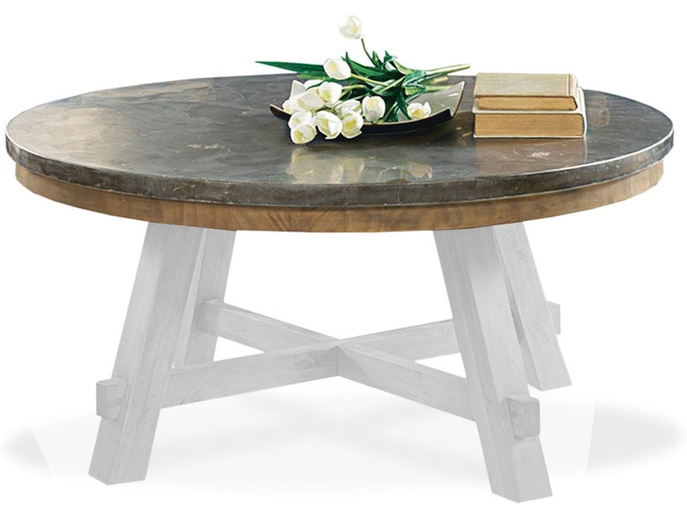 Riverside Living Room Rnd Cktl Table-Blustone Top 16501 at Norwood Furniture