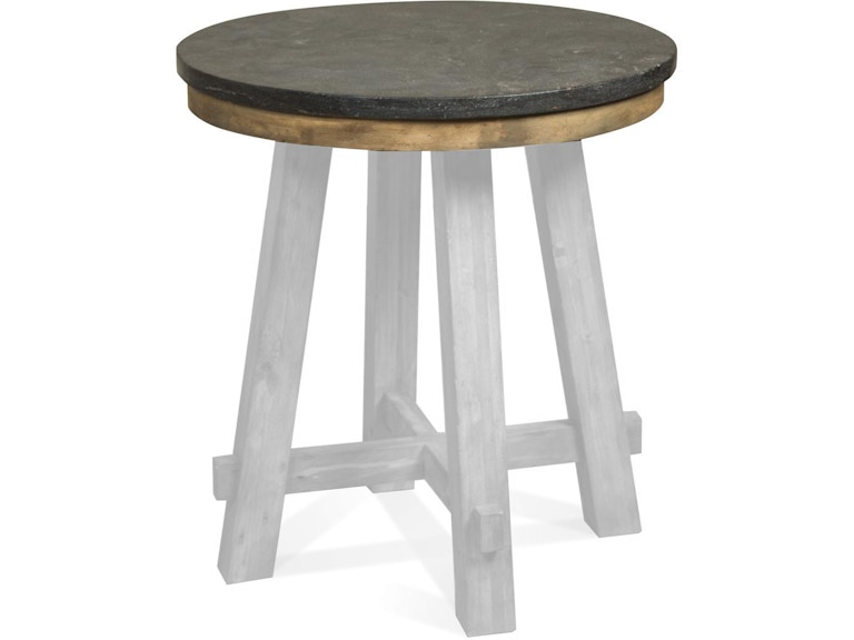 Riverside Living Room Rnd End Table-Blustone Top 16511 at Norwood Furniture