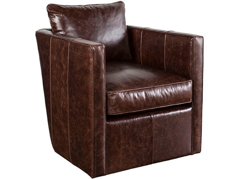 Robin Bruce Living Room Rothko L Leather Swivel Chair ROTHKO-L-016 at Norwood Furniture