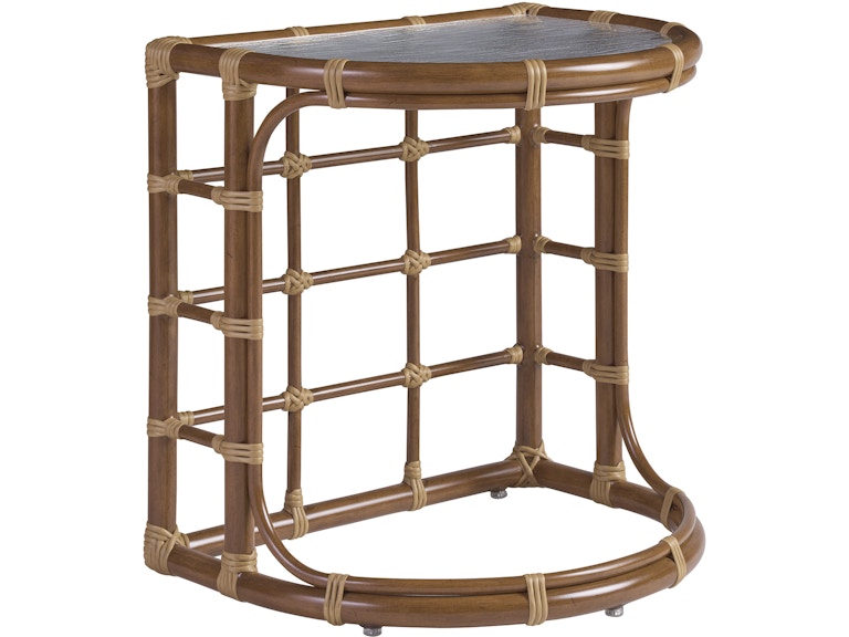 Tommy Bahama Outdoor Living Outdoor Furniture Demilune End Table 3360-950 at Norwood Furniture