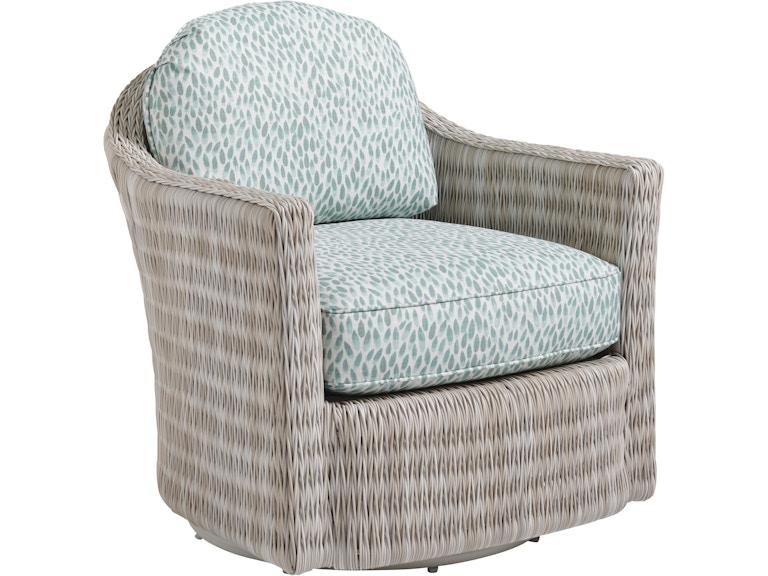 Tommy Bahama Outdoor Living Outdoor Furniture Swivel Lounge Chair Shown with Cushion Set 3430-10SW at Norwood Furniture