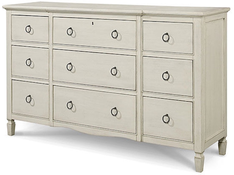 Universal Furniture Bedroom Summer Hill Nine Drawer Dresser 987040 at Norwood Furniture