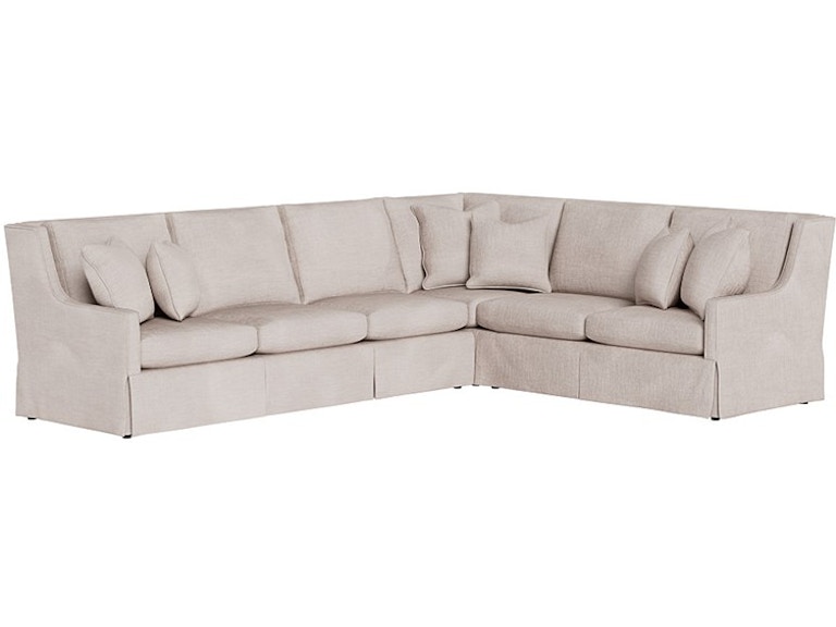 Universal Furniture Living Room Hudson Skirted Sectional -Special Order U064510 at Norwood Furniture
