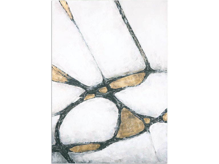 Uttermost Art Abstract Art In Gold And Black 34352 at Norwood Furniture